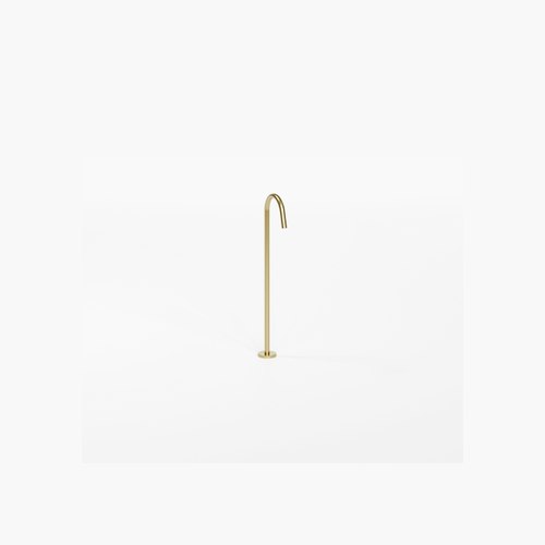 Brushed Brass Code Nature Floorstanding Bath Filler