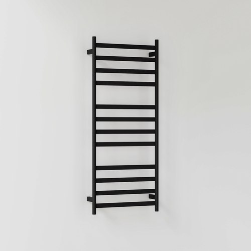 Matte Black Lineare Heated Towel Ladder 1200 x 500mm