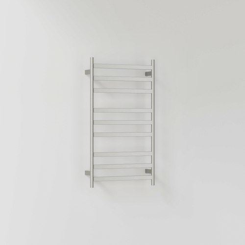 Brushed Nickel Lineare Heated Towel Ladder 900 x 500mm