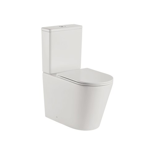 Matte White Pure Overheight BTW Toilet Suite