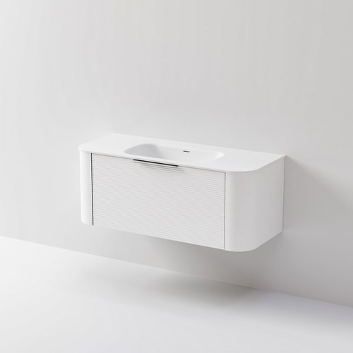 White Nature 1200 Vanity | Inset Basin & Orchard Drawer Front