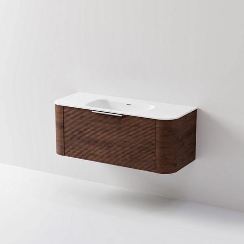 Walnut Nature 1200 Vanity | Inset Basin & Orchard Drawer Front