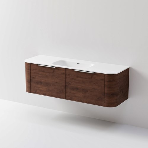 Walnut Nature 1500 Vanity | Inset Basin & Axel Drawer Front