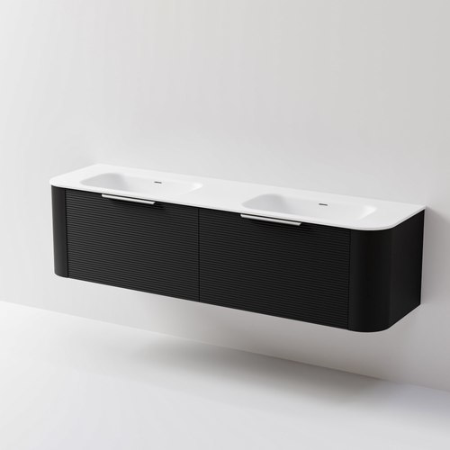 Black Nature 1800 Vanity | Double Inset Basin & Orchard Drawer Front