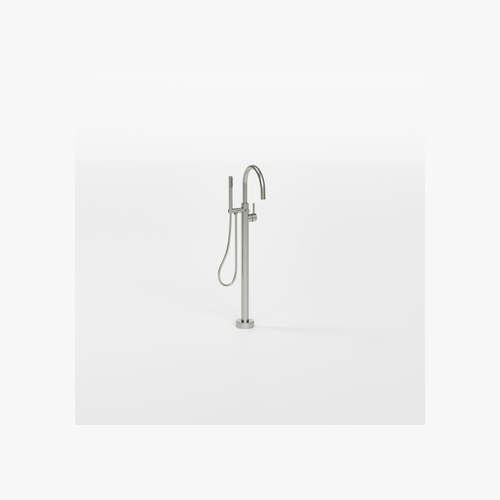 Brushed Nickel Nature Floorstanding Bath Filler with Hand Spray