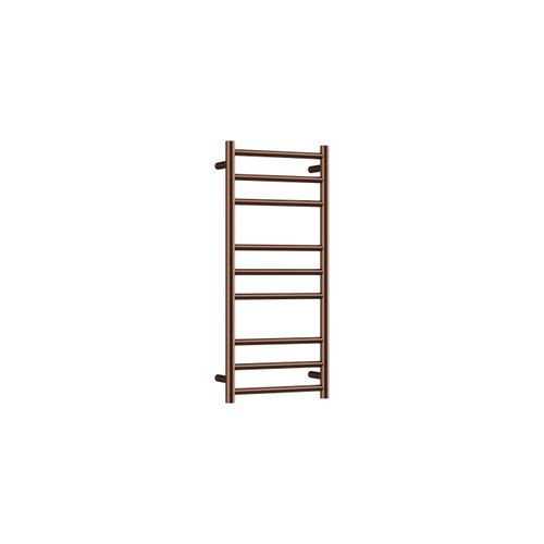 Brushed Copper Round Heated Towel Ladder 900x400mm