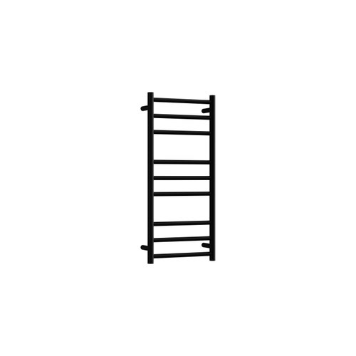 Black Round Heated Towel Ladder 900x400mm