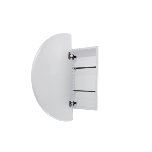White Neo Round 850 Inset Mirror Cabinet