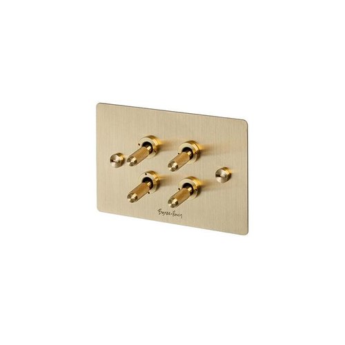 Brass Buster+Punch 4 Toggle Switch