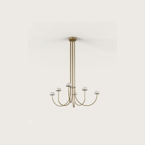 Matte Brass Dussa Chandelier