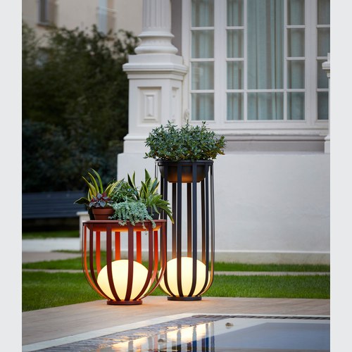 Oxide Red Bols Tall Outdoor Floor Lamp