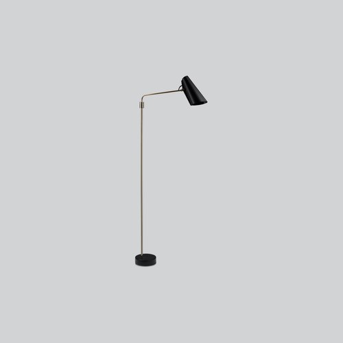 Black/Brass Birdy Swing Floor Lamp