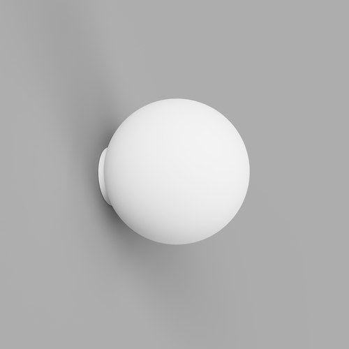 White Orb Mirror Wall Light