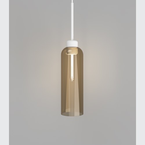 Textured White Parlour Lite Elong Pendant