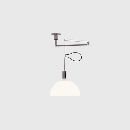 Chrome/White Albini AM/AS Arm Pendant Light