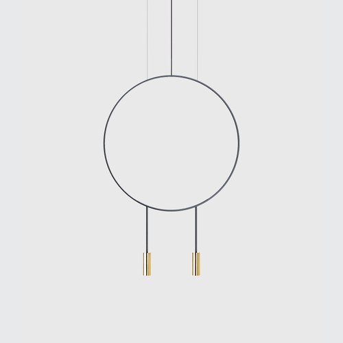 Black/Satin Gold Revolta Pendant Light