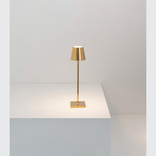 Glossy Gold Poldina Micro Metallic Table Lamp