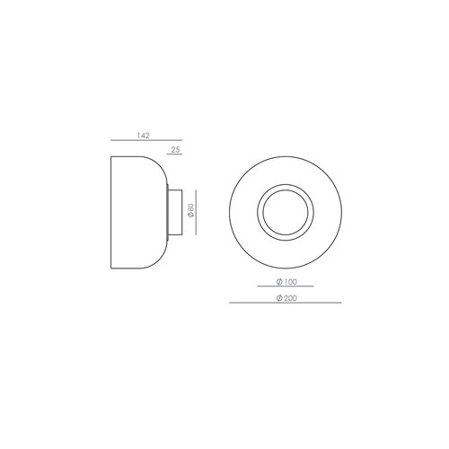 Matte Black Ipon Wall Light
