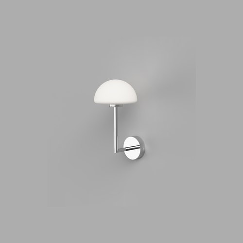 Chrome Dome Long Arm Wall Light