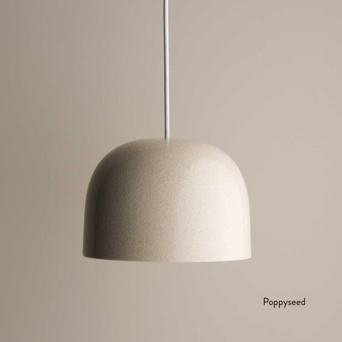 Poppyseed Ceramic Pendant Bell Light Large