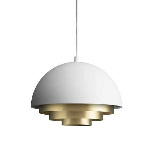 White and Brass Milieu Colour Mini Pendant Lamp