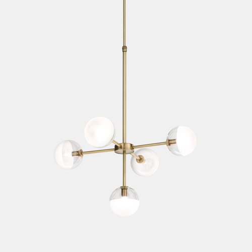 Natural Molecola 5lt Pendant Light