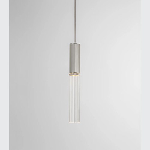 Satin Nickel Flume Pendant Light