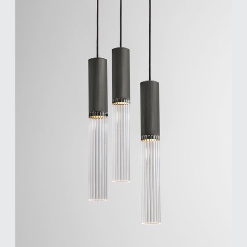 Bronze Flume 3lt Pendant Light