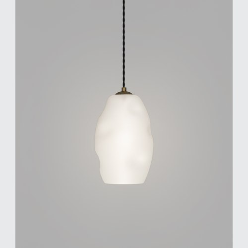 Old Brass Organic White Pendant Light