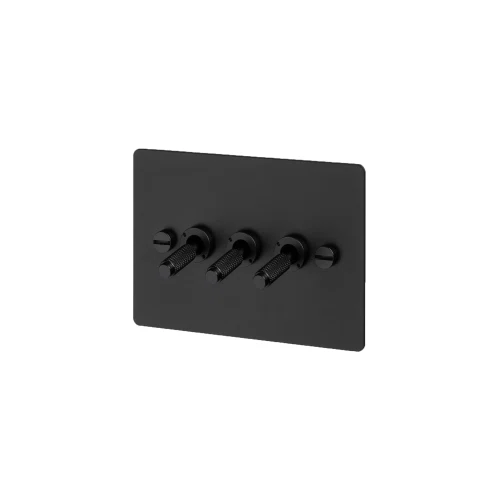 Black 3 Gang Toggle Switch