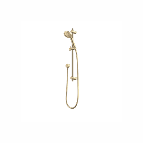 Brushed Brass Caroma Single Function Rail Shower