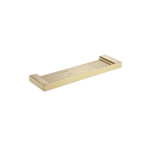 Brushed Brass Code Pure 400 Metal Shower Shelf - 7 Colours