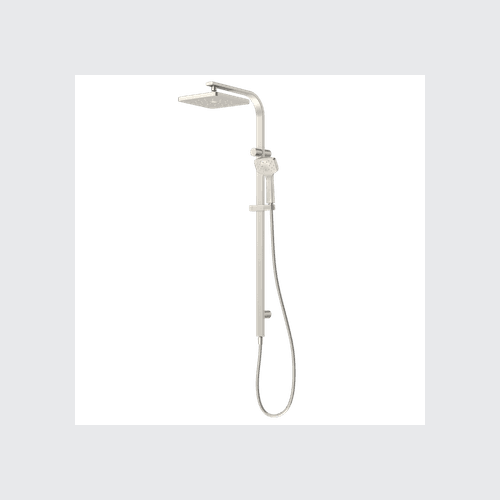 Brushed Nickel Waipori MK2 Satinjet Rail Shower With Overhead