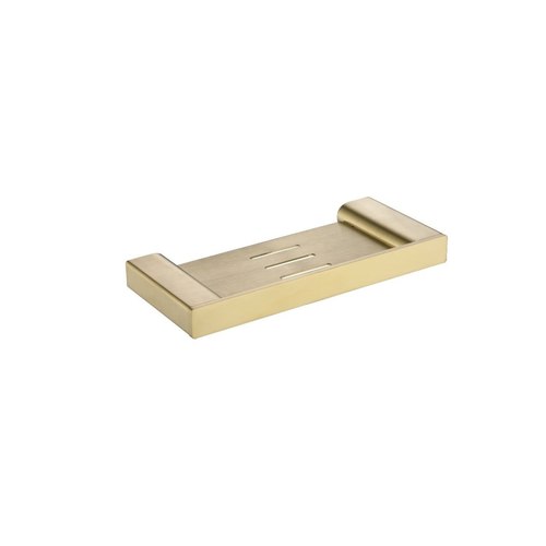 Brushed Brass Code Pure 250 Metal Shower Shelf - 7 Colours