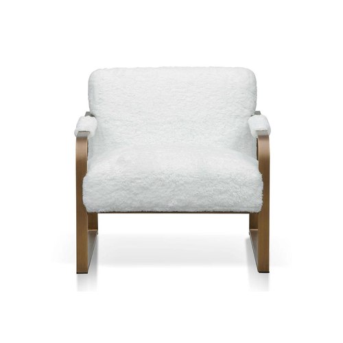 White Fur Deco Style Armchair