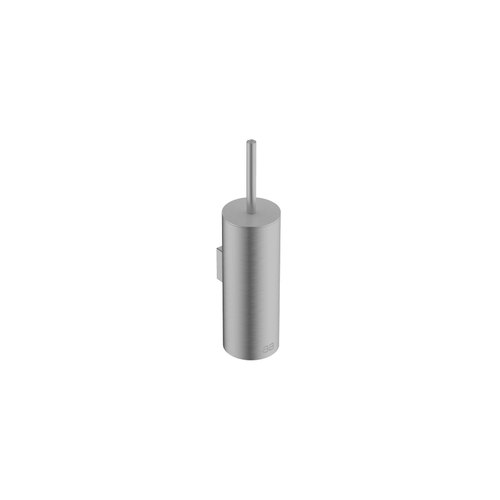 Brushed Stainless Steel Toilet Brush + Holder Wall Mounted