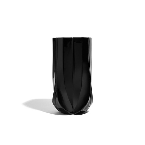 Black Braid Wide Vase