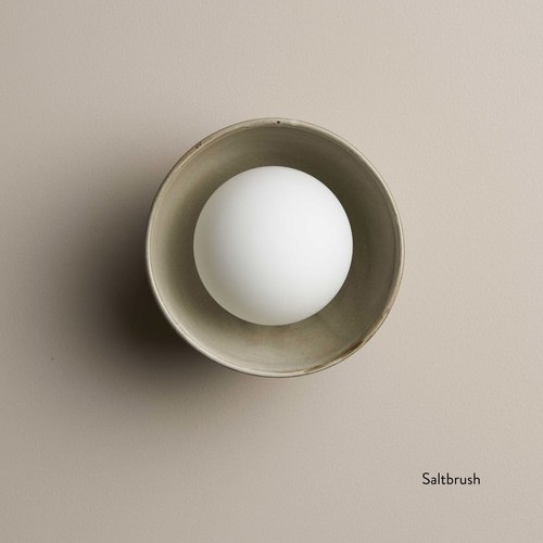 Saltbush Ceramic Wall Bowl Sconce Light