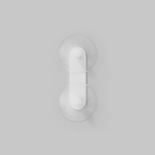 Matte White Powdercoat Coral Duo - Wall Light