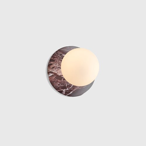 Red Marble Orbit Wall Light