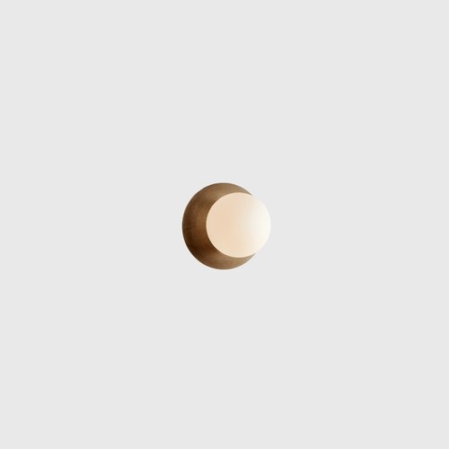 Cast Antique Brass Orbit Brass Wall Light